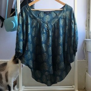 Sanctuary Clothing Feather Print Blouse